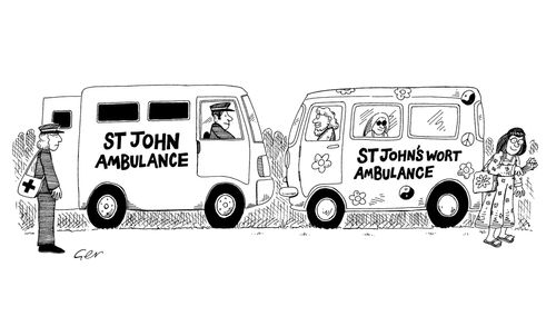'St John's wort ambulance' - hippy ambulance.