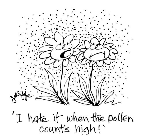 'I hate it when the pollen count's high!'