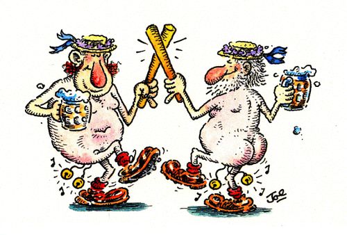 Naked Morris Dancers.