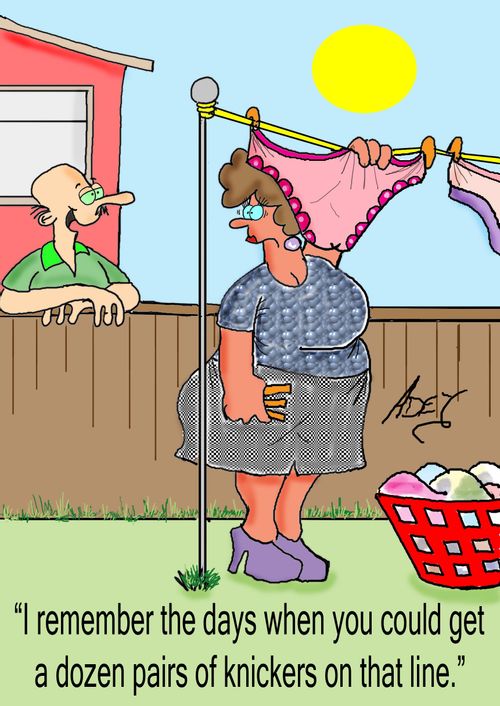 "I remember the days when you could get a dozen pairs of knickers on that line."