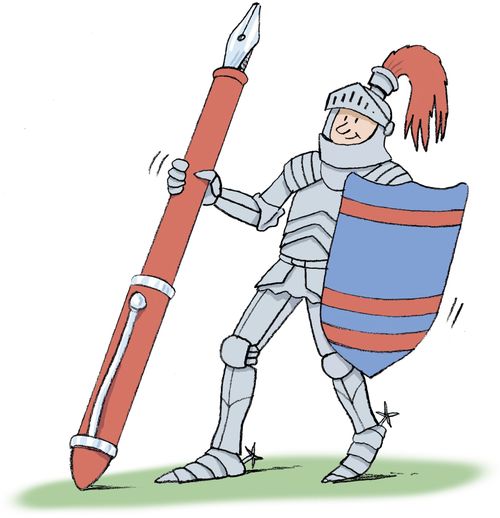 Pen mightier than sword.