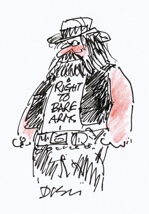 A right to bare arms.