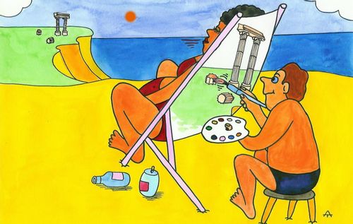 Artist on the Beach