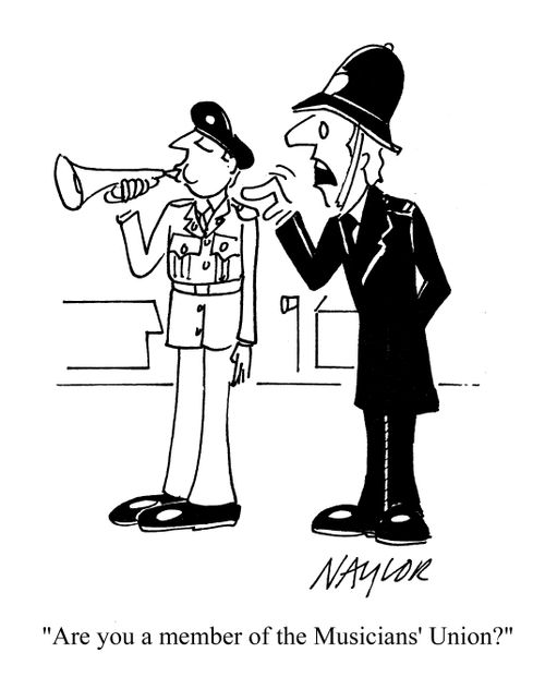 'Are you a member of the Musicians' Union?'