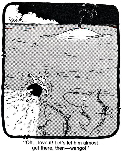 'Oh, I love it! Let's let him almost get there, then wango!'