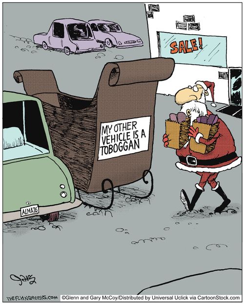 My other vehicle is a toboggan.