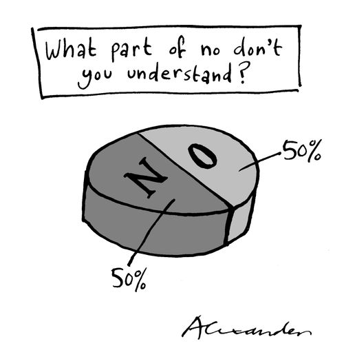What part of no don't you understand?