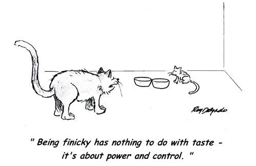 'Being finicky has nothing to do with taste - it's about power and control.'