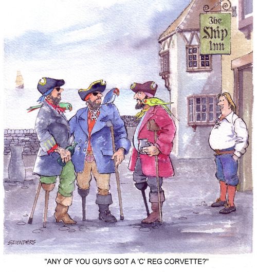 'Any of you guys got a 'C' reg corvette?'