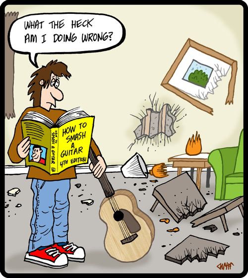 How to smash a guitar.