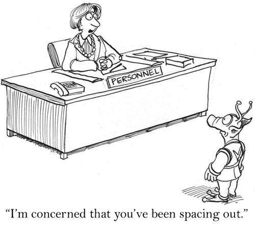 'I'm concerned that you've been spacing out.'