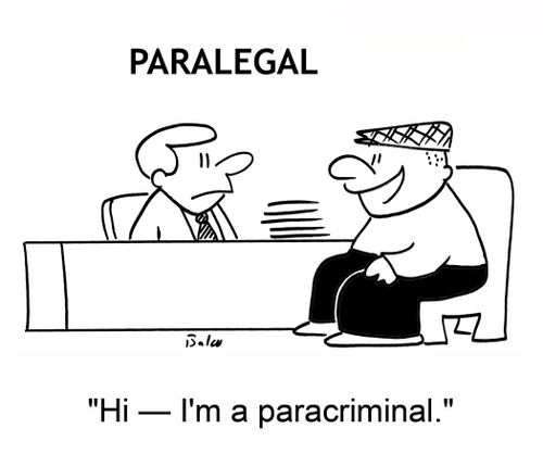 PARALEGAL, 'Hi -- I'm a paracriminal.'