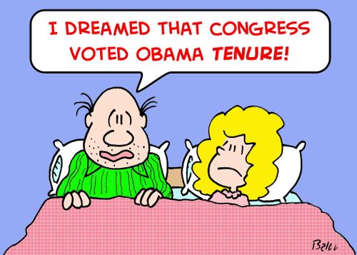 'I dreamed that Congress voted Obama tenure!'