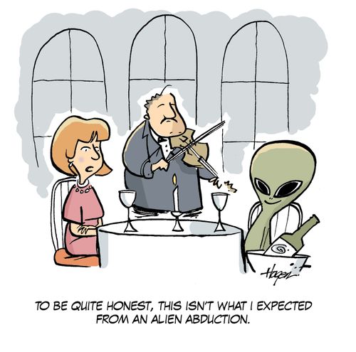 'To be quite honest, this isn't what I expected from an alien abduction.'