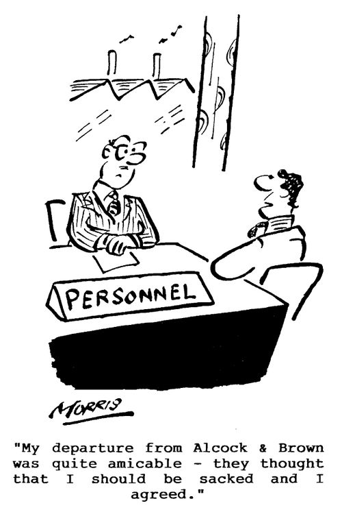 My departure was quite amicable- they thought I should be sacked and I agreed.
