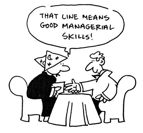 'That line means good managerial skills!'
