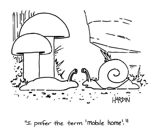 'I prefer the term 'mobile home'.'