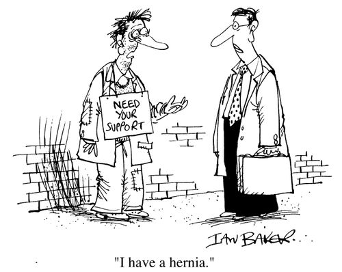 Need Your Support - I have a hernia.