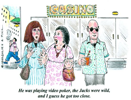 'He was playing video poker, the Jacks were wild, and I guess he got too close.'