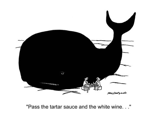 'Pass the tartar sauce and the white wine...'