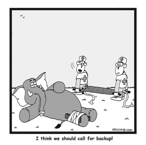"I think we should call for backup!"