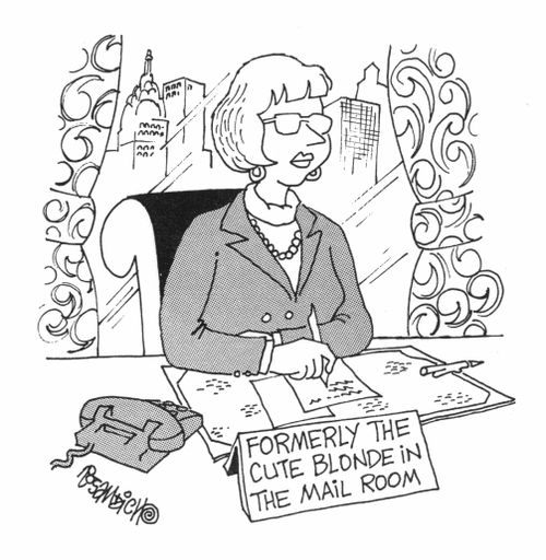 'Formerly the cute blonde in the mail room'