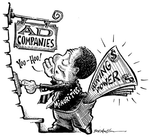 Ad companies ignoring minorities even though they hold the buying power