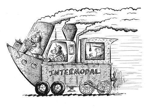 Intermodal transport.