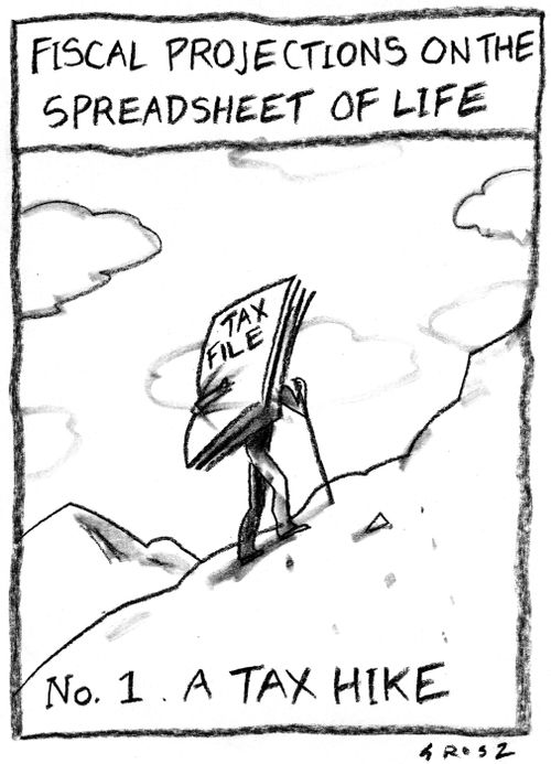 Fiscal projections on the spreadsheet of life.