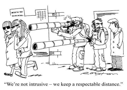 'We're not intrusive - we keep a respectable distance.'