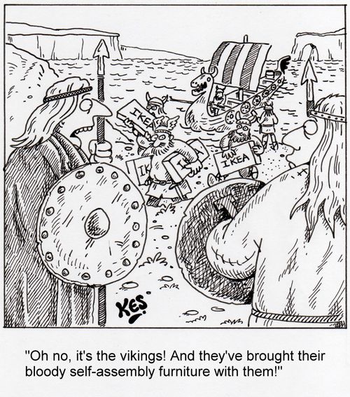 'Oh no, it's the vikings! And they've brought their bloody self-assembly furniture with them!'