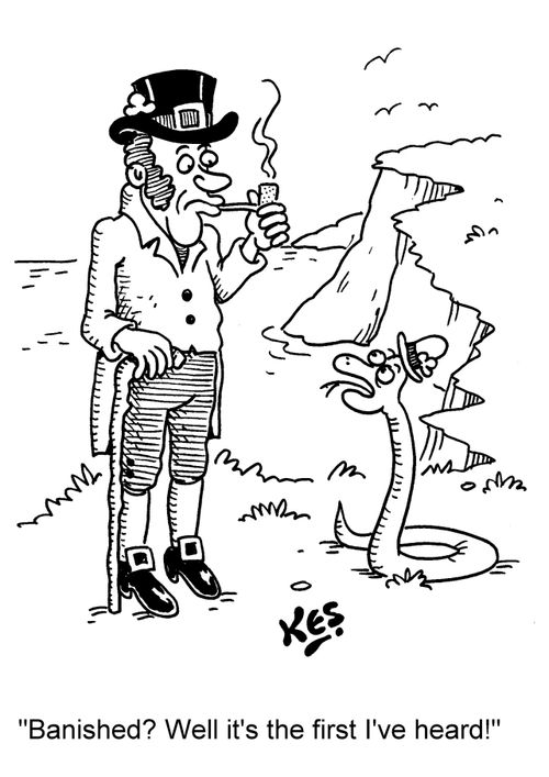 'Banished? Well this is the first I've heard!'