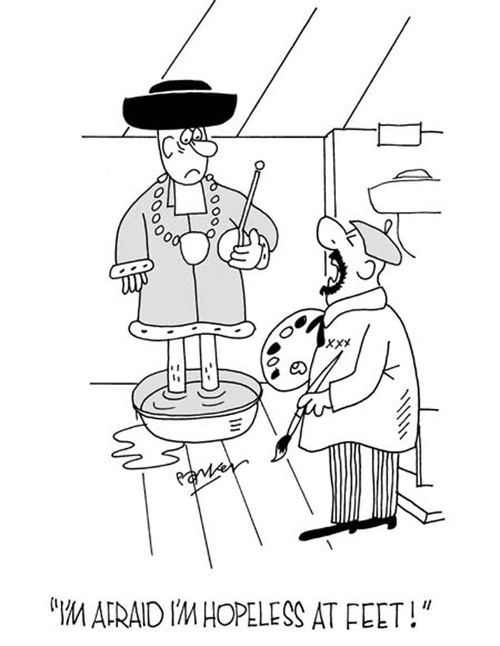 'I'm afraid I'm hopeless at feet!'