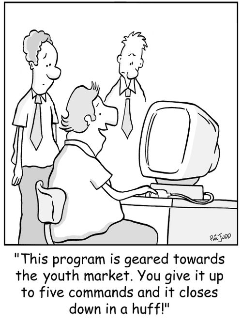 'This program is geared towards the youth market. You give it up to five commands and it closes down in a huff!'