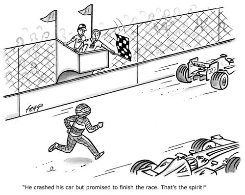 Formula One Finish Line.