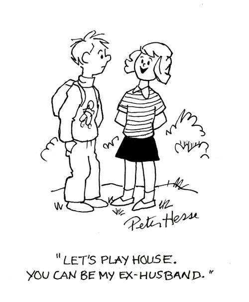 'Let's play house. You can be my ex-husband.'