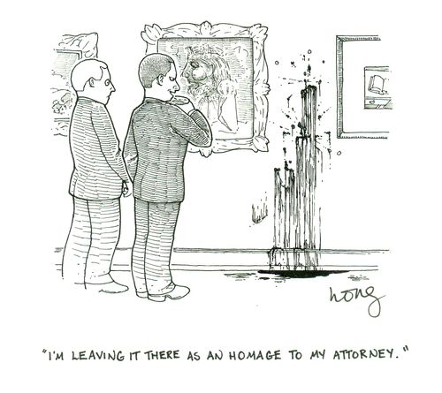 'I'm leaving it there as an homage to my attorney.'