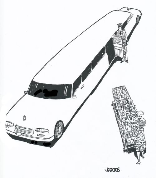 Limo with an extended shopping trolley.