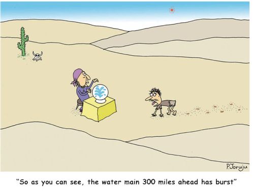 ' So as you can see,the water main 300 main ahead has burst.'