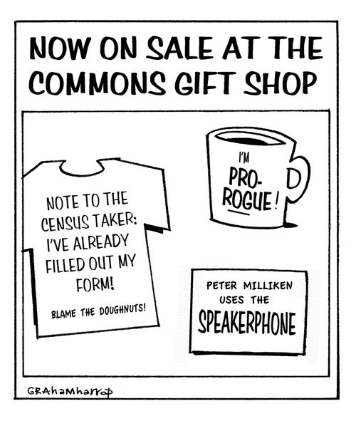 Now on sale at the Canadian House of Commons gift shop...