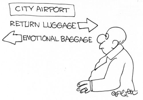 Airport emotional baggage.
