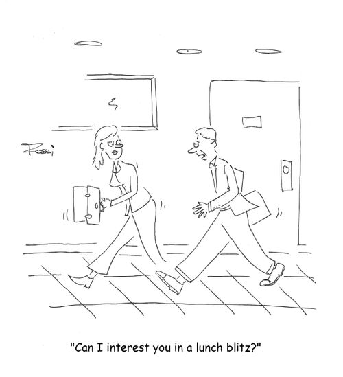 'Can I interest you in a lunch blitz?'