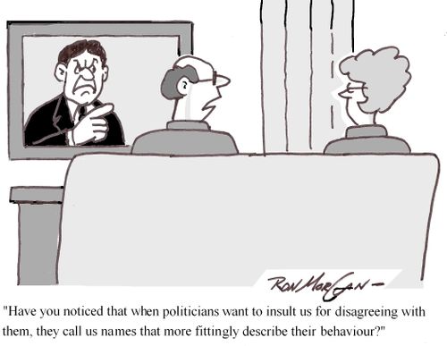 Politicians insult constituents.