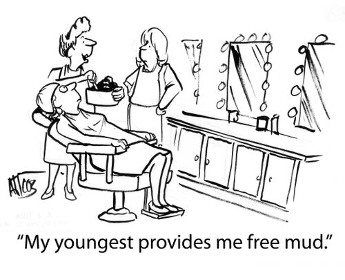 'My youngest provides me free mud.'