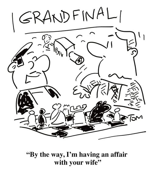 'By the way, I'm having an affair with your wife'