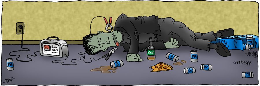 Frankenstein recharges after Halloween
