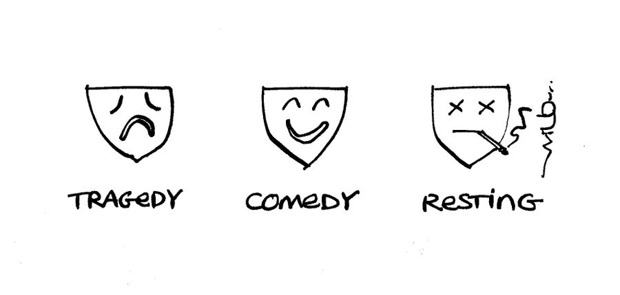 Tragedy, Comedy and Resting.