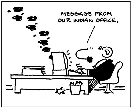 'Message from our Indian office.'