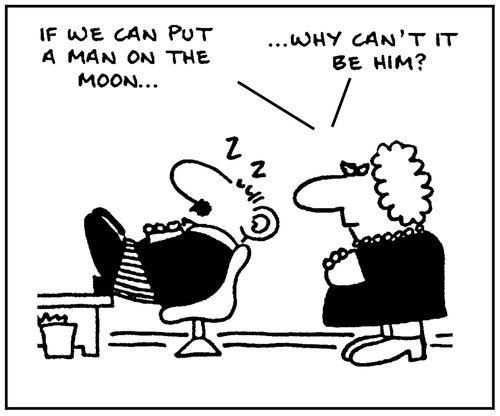 'If we can put a man on the moon, why can't it be him?'
