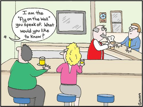 'I am the 'fly on the wall' you speak of. What would you like to know?'